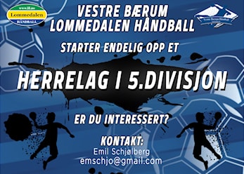 Vestre Bærum LIL starter herrelag i 5. divisjon!